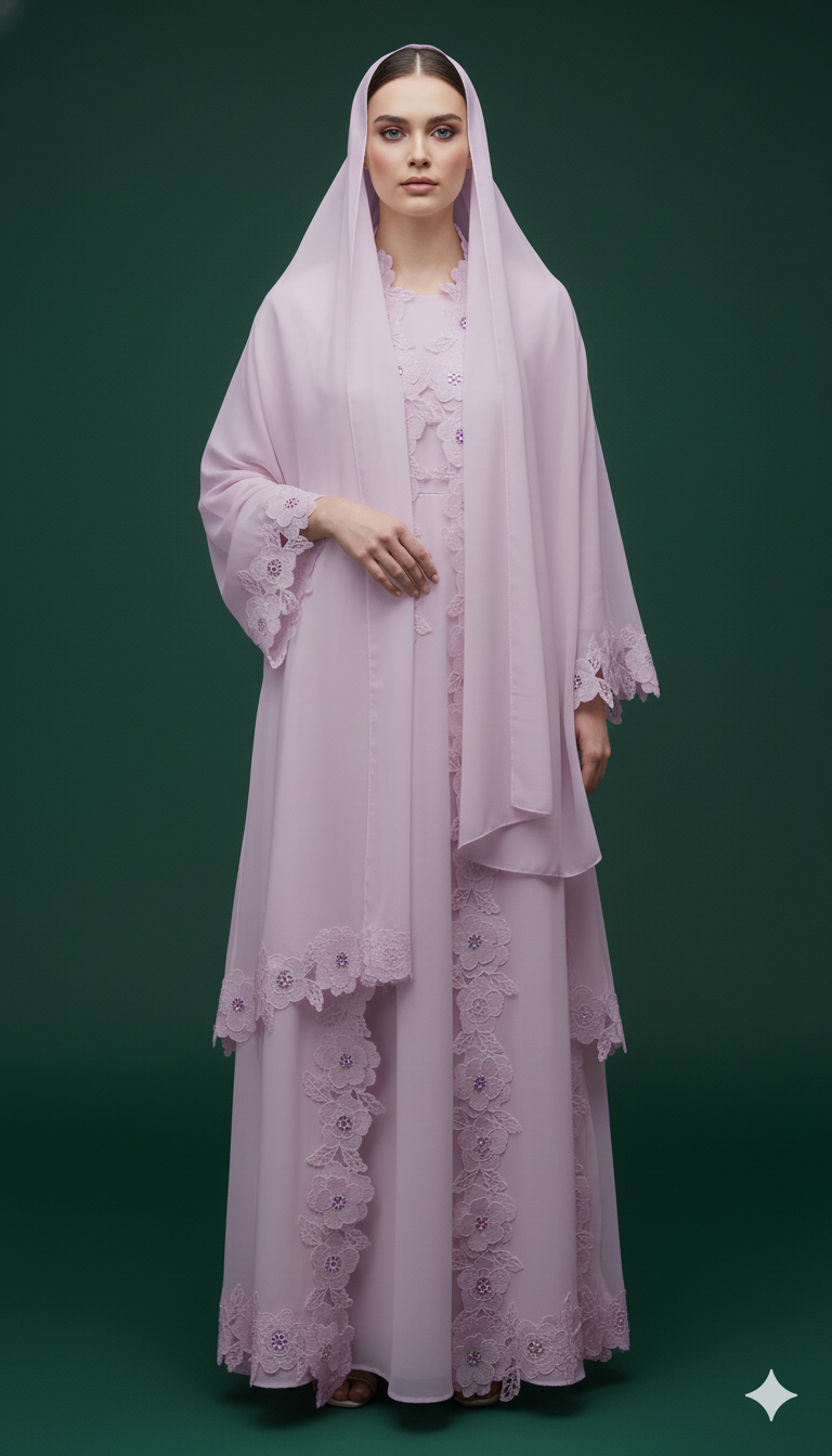 Nana Lace Abaya Set