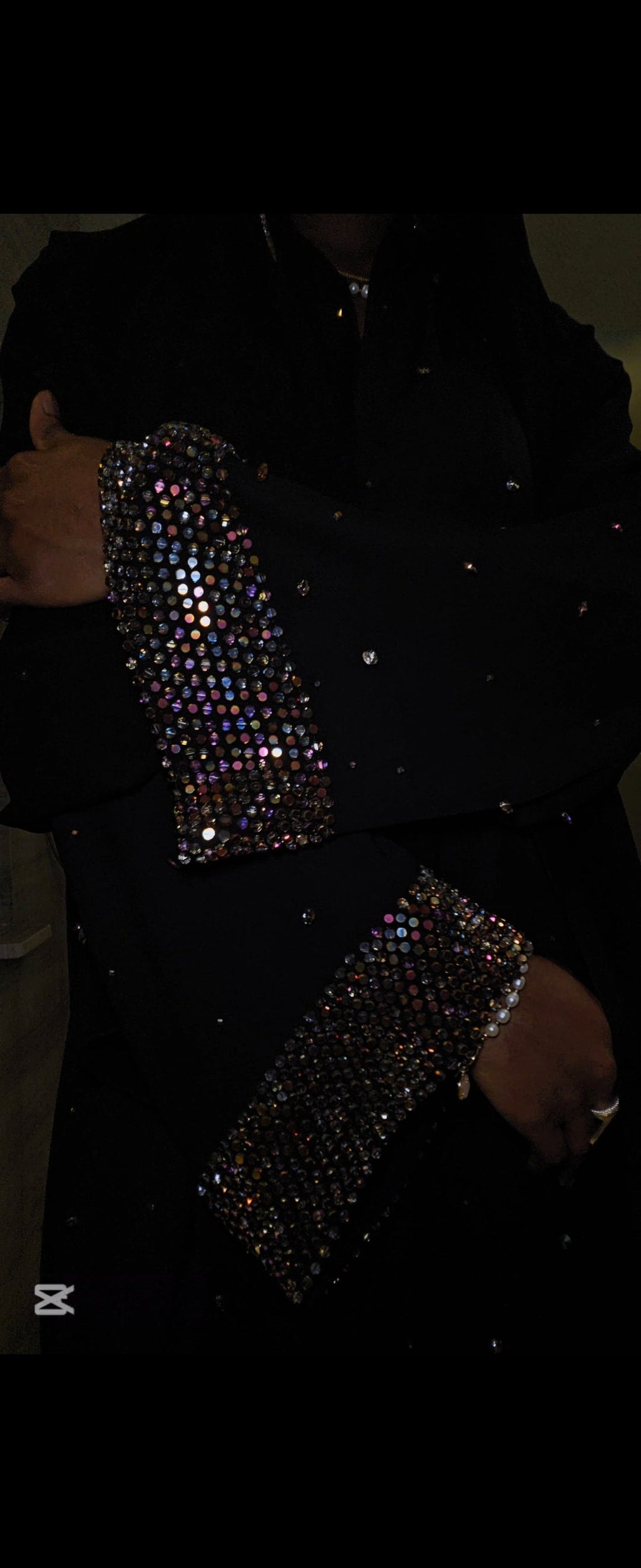 Shams Rainbow Crystal Abaya Set - Maison Ashshifa