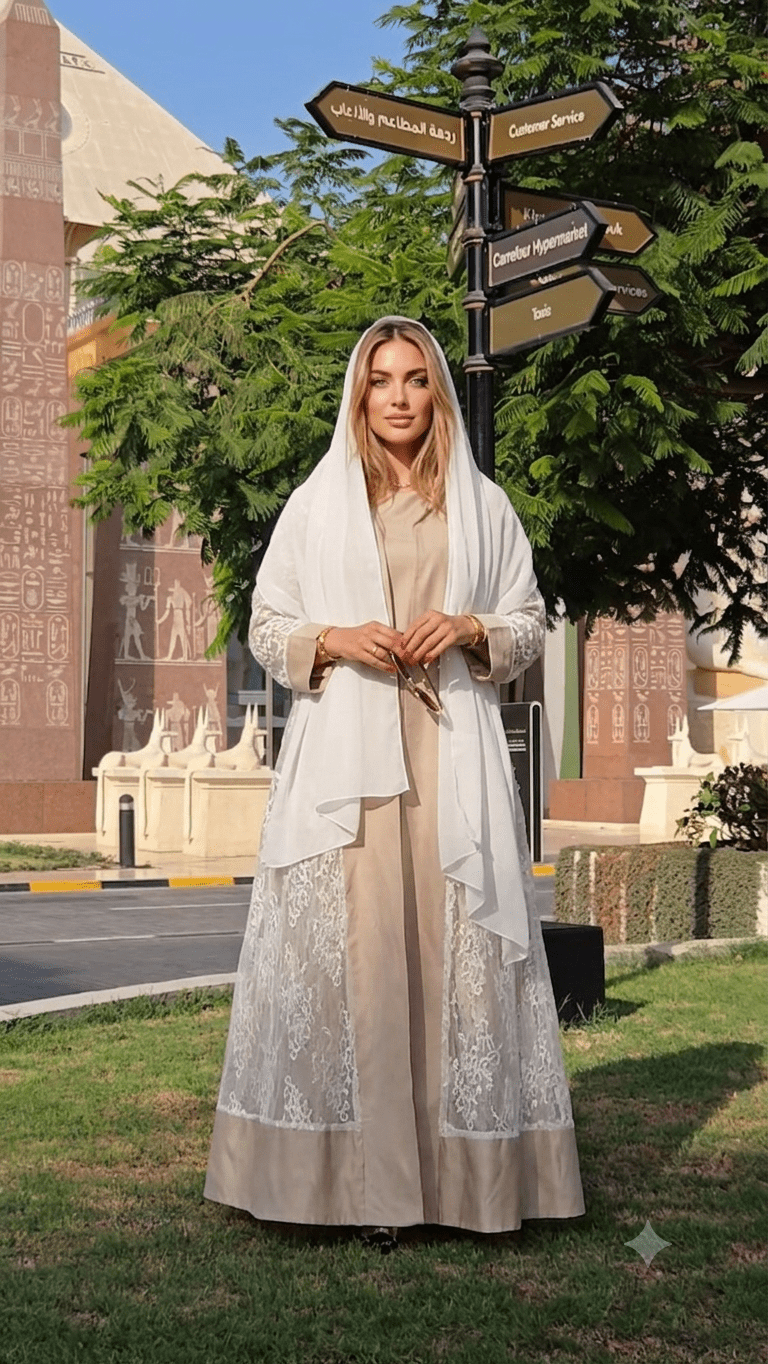 The Moza Bint Linen Abaya Set — SUNMER 26 - Maison Ashshifa